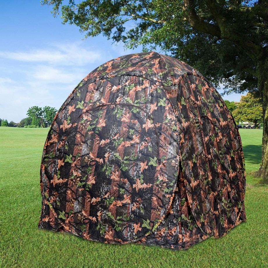 Northio  Tente de chasse design pop up avec vision 360° & sac de transport & sangles de tension pour 2 personnes 