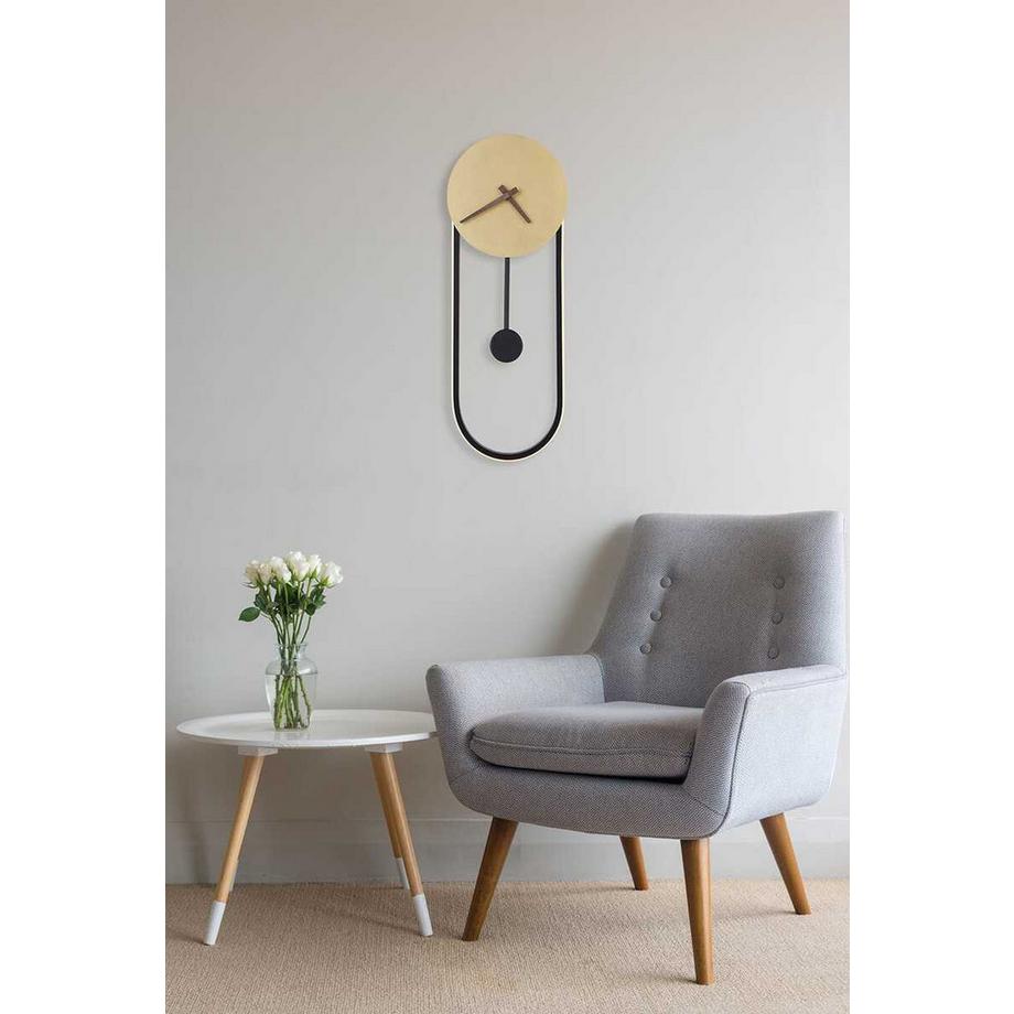 mutoni Orologio da parete Sussy metallo oro LED  