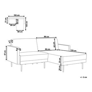 Beliani Ecksofa aus Polyester Modern BREDA  