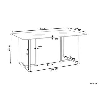 Beliani Esstisch aus Sicherheitsglas Modern ENVIA  