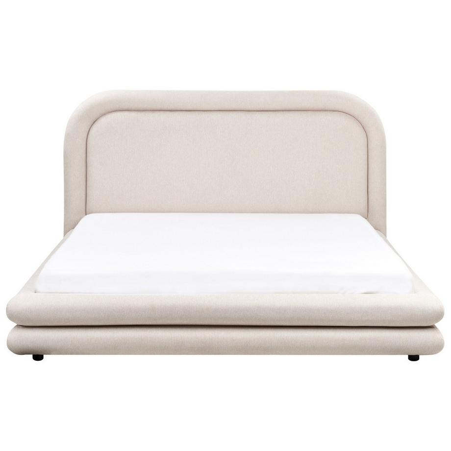 Beliani Wasserbett aus Kunstleinen  LAVARDENS  