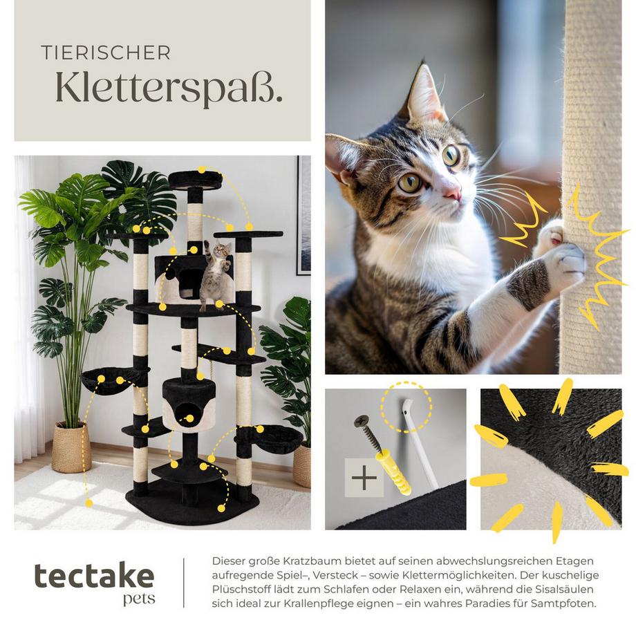 Tectake  Kratzbaum Fippi 201 cm Sisal 