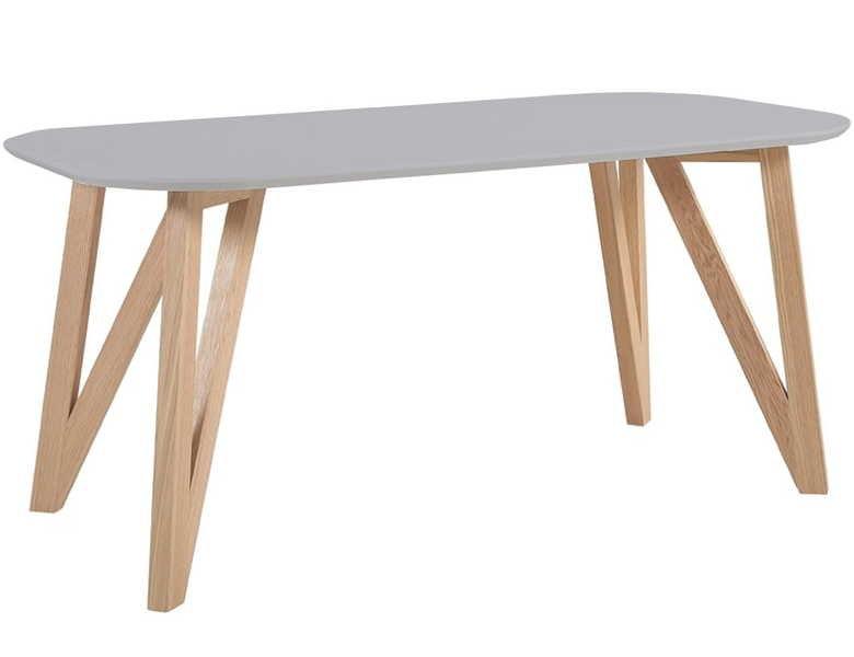 mutoni Table à manger 200x90x76cm chêne gris  