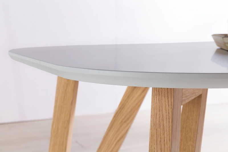 mutoni Table à manger 200x90x76cm chêne gris  