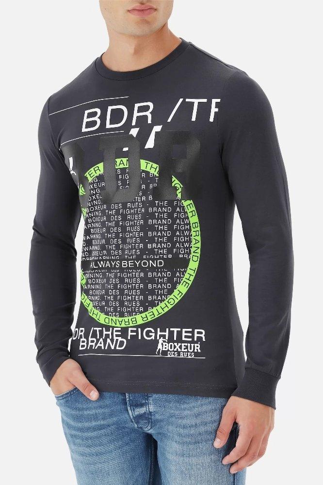 Image of T-shirt Mit Aufdruck Herren Anthrazit XL