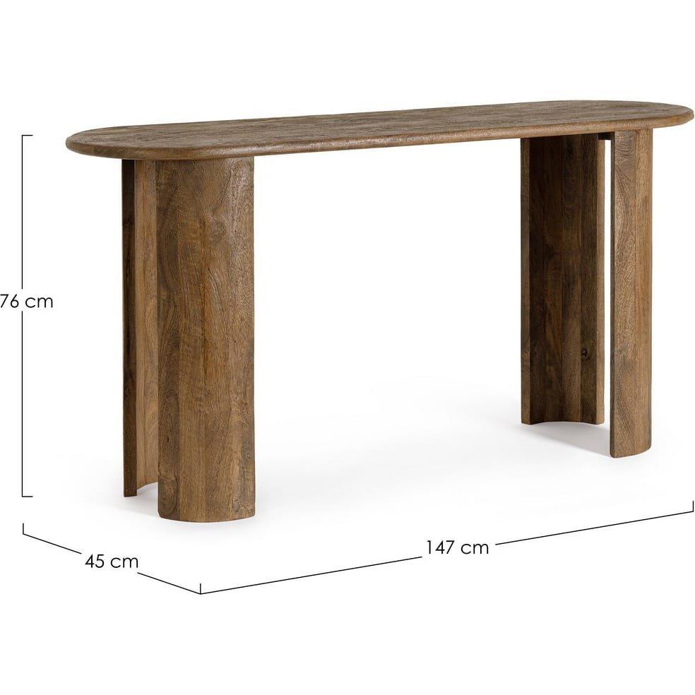 mutoni Table console Orlando ovale marron  