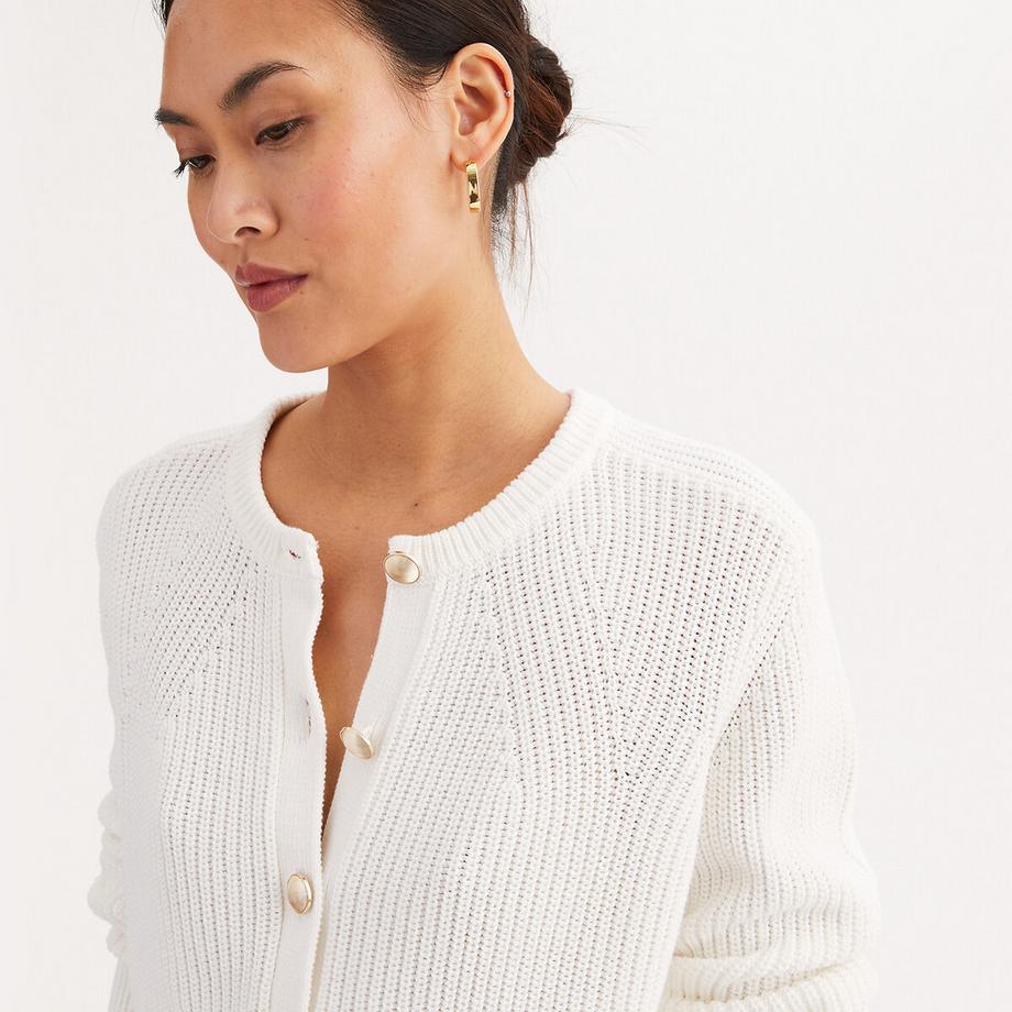 La Redoute Collections Rundhals Strickjacke  