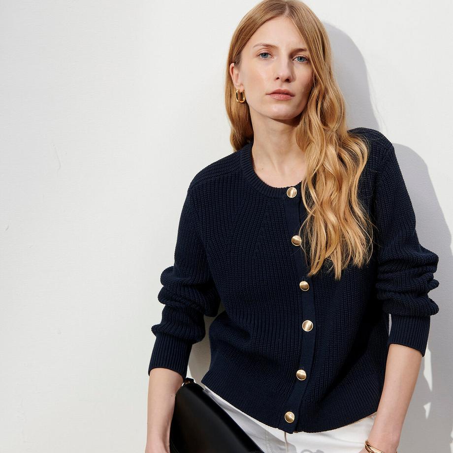 La Redoute Collections Rundhals Strickjacke  