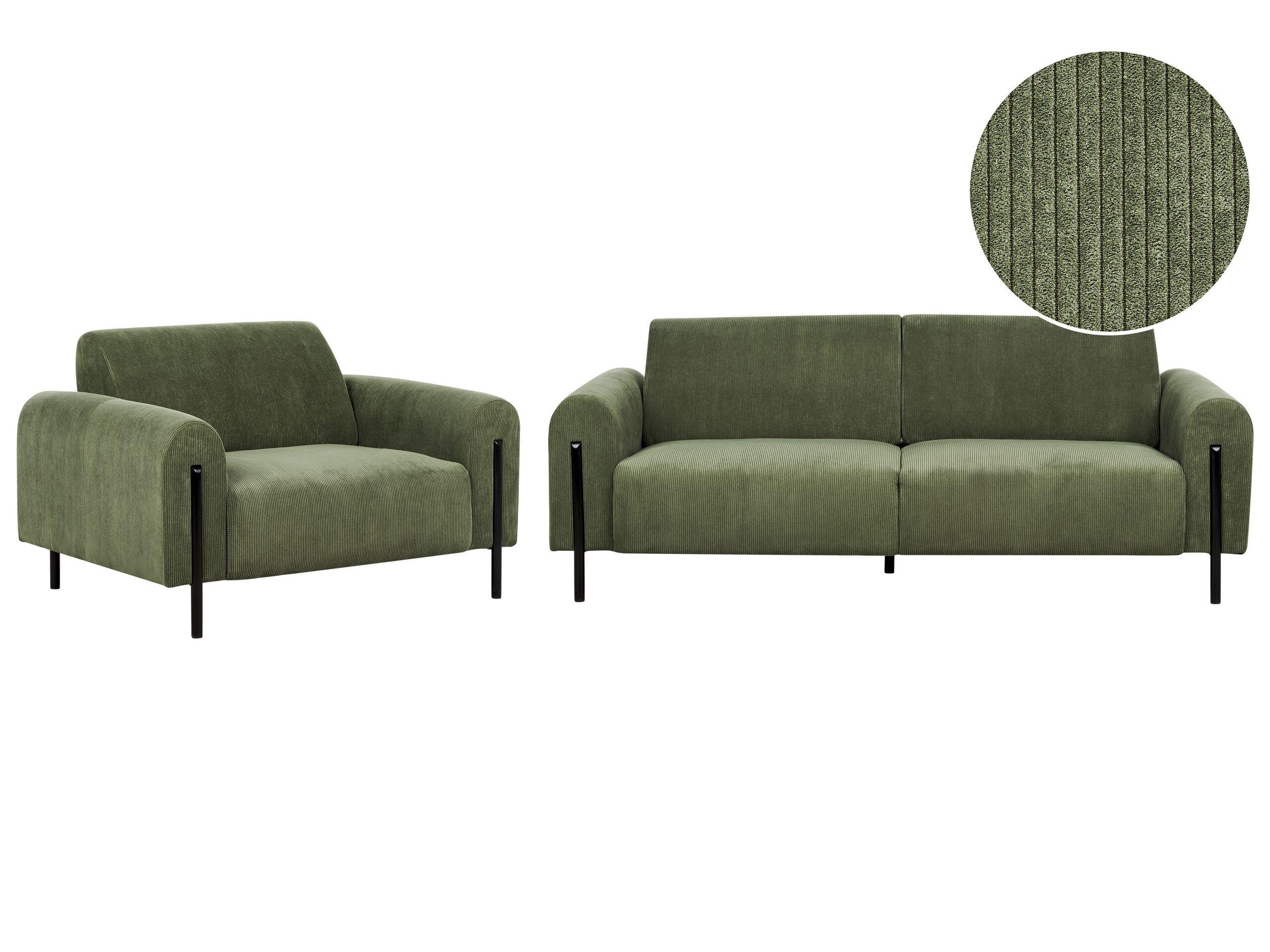 Image of Wohnzimmer Set aus Cord Klassisch ASKIM Wohnzimmer Set aus Cord Klassisch ASKIM