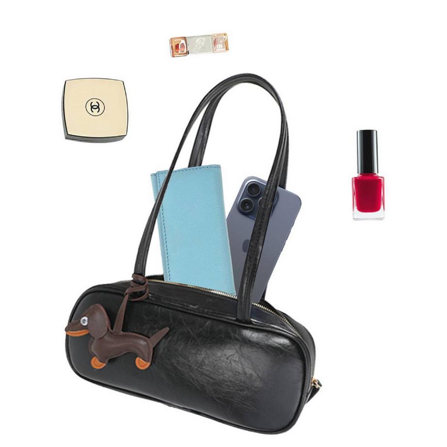 Gallantry Sac Baguette Orné d'un Pendentif Chien  