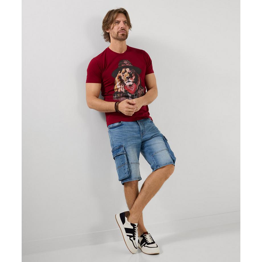 Joe Browns T-Shirt Western Stil Löwenmotiv  