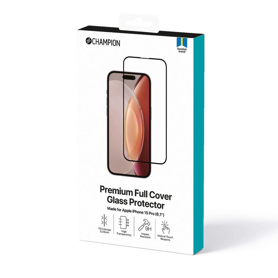 Champion  Displayschutz iPhone 15 Pro Schwarz 
