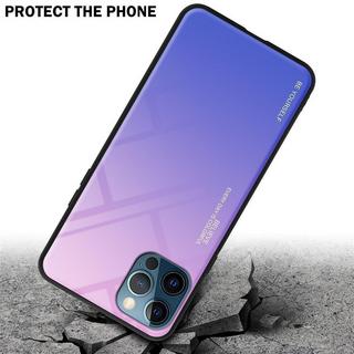 Cadorabo  Housse compatible avec Apple iPhone 13 PRO - Coque de protection bicolore en silicone TPU et dos en verre trempé 