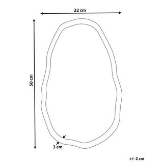 Beliani Miroir en Aluminium Rétro DAMOH  