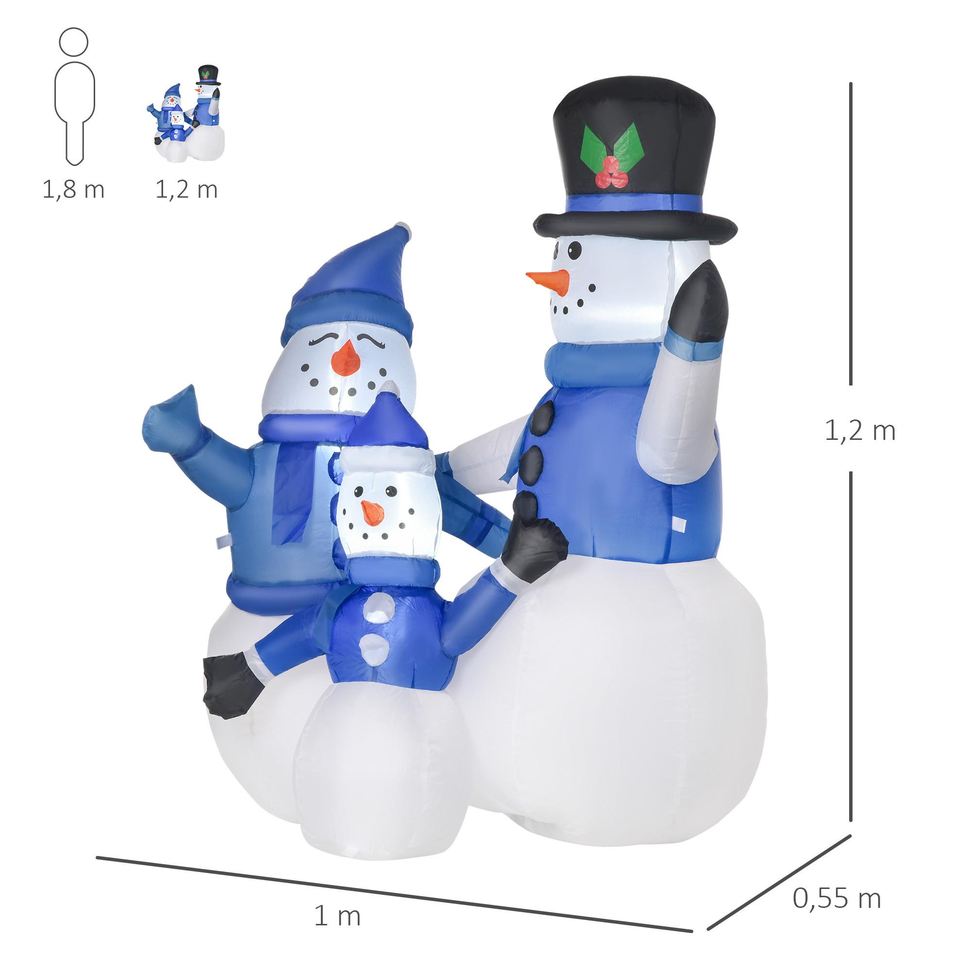 HOMCOM Aufblasbarer Schneemann  