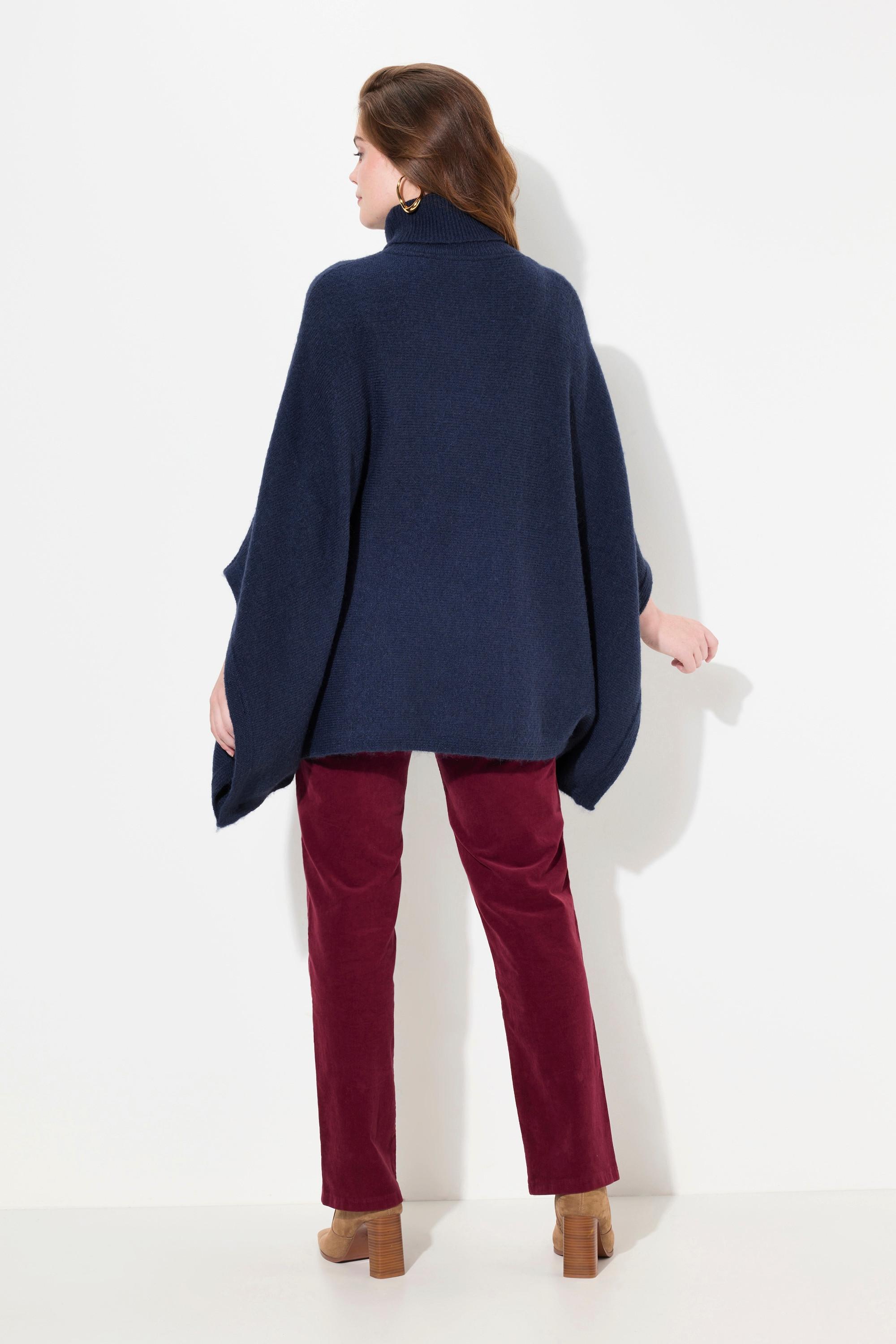 Ulla Popken Poncho Rollkragen Oversized Halbarm  