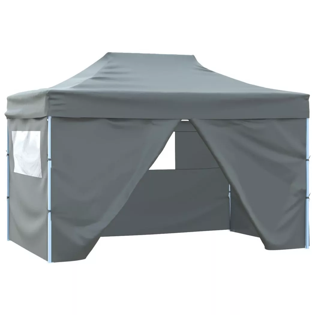 VidaXL - Tente de réception tissu, One Size, Gris