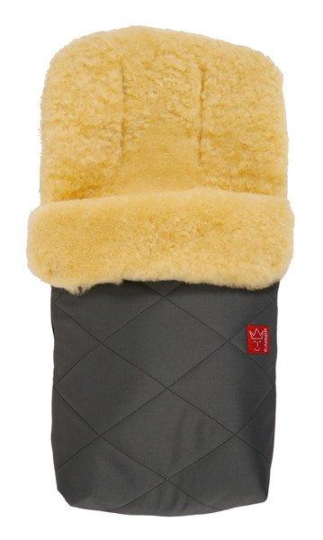 Image of Lammfell Fusssack Natura Anthracite Unisex Grau