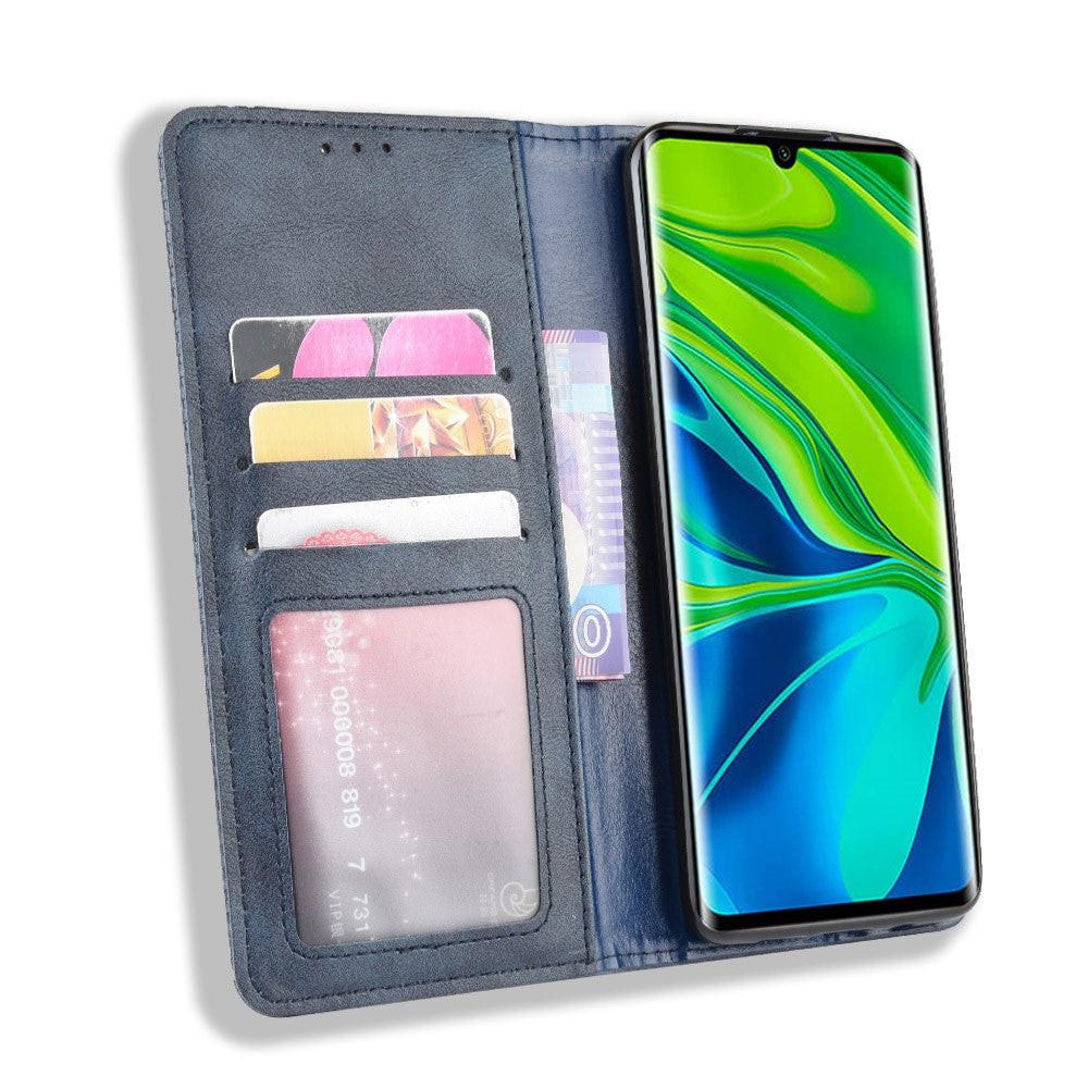 Cover-Discount  Xiaomi Mi Note 10 / 10 Pro - Stand Flip Case Hülle Dunkelblau 