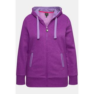 Ulla Popken  Hoodiejacke, Waffelpikee, Kapuze, Langarm 