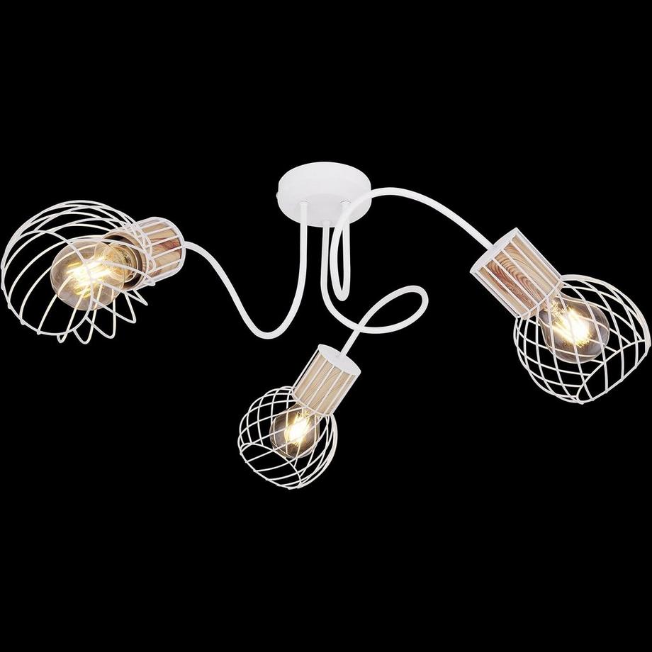 mutoni Deckenleuchte Luise Metall weiss 3xE27  