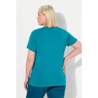 Ulla Popken  T-shirt technique, antibactérien, col en V et manches courtes 