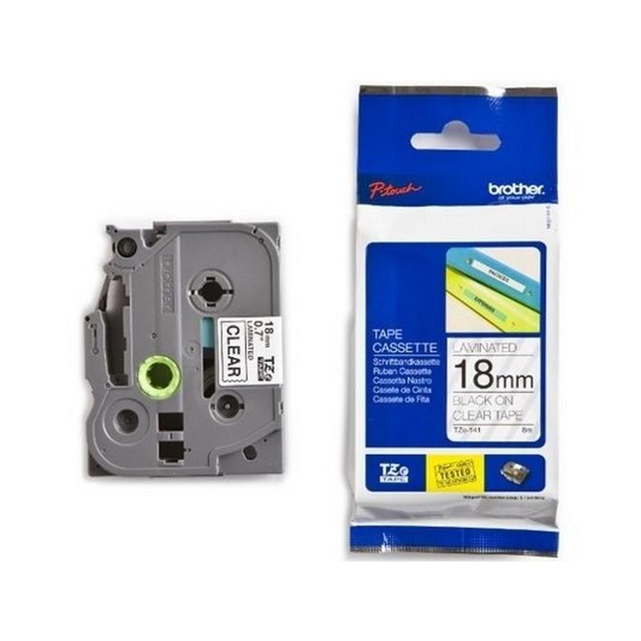 E+P Elektrik PTOUCH Band, laminiert schwarz/klar TZe-141 PT-2450DX 18 mm  