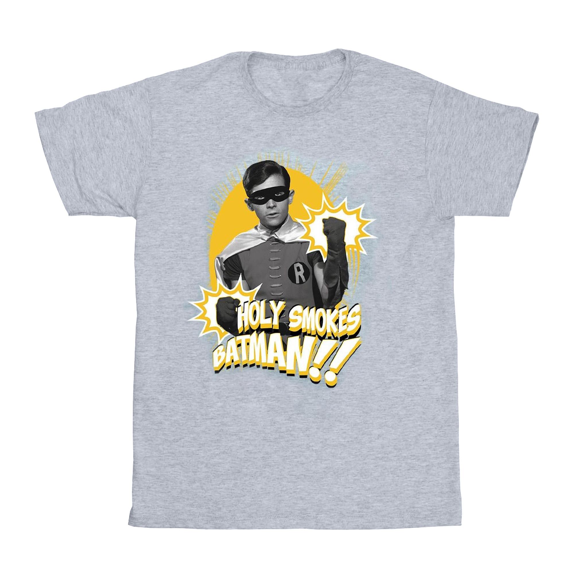 Image of Batman Tv Series Robin Holy Smokes Tshirt Jungen Grau 152-158