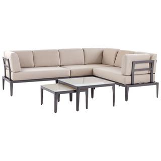 Beliani Set lounge pour jardin en Aluminium Moderne RIMA III  