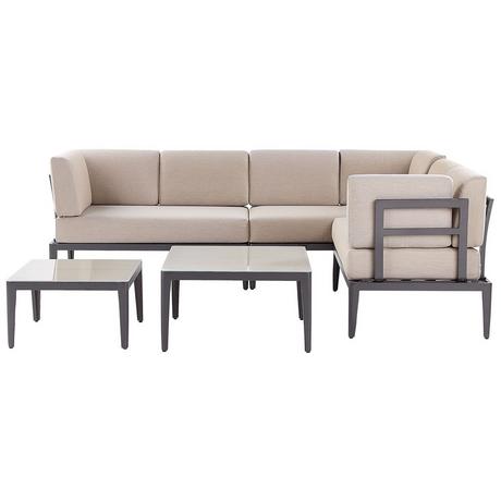 Beliani Set lounge pour jardin en Aluminium Moderne RIMA III  