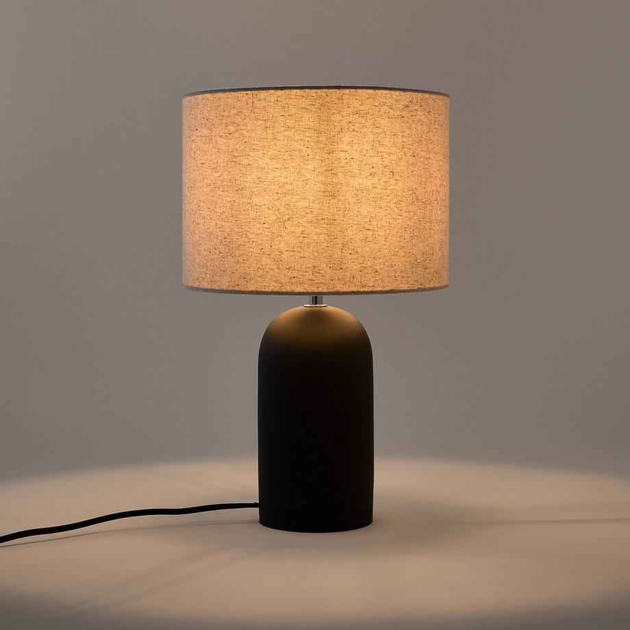 La Redoute Intérieurs Lampe à poser béton et lin  