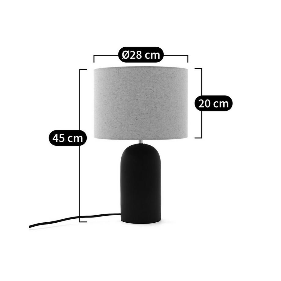 La Redoute Intérieurs Lampe à poser béton et lin  
