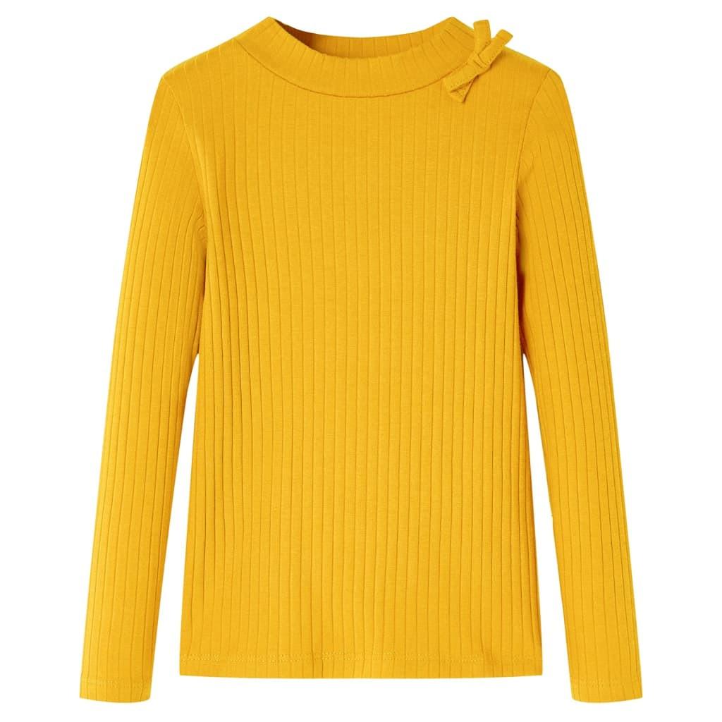 Image of Kinder Langarmshirt Gewebe Mädchen Gelb Bunt 128