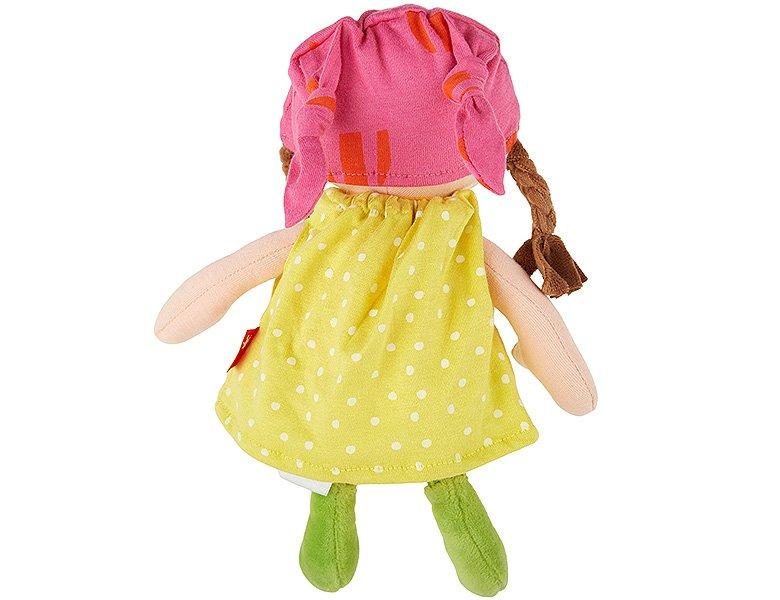 Sigikid  Sigikid poupée en peluche avec robe jaune - 24 cm 