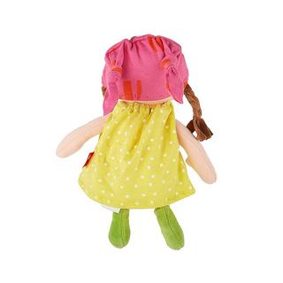 Sigikid  Sigikid poupée en peluche avec robe jaune - 24 cm 