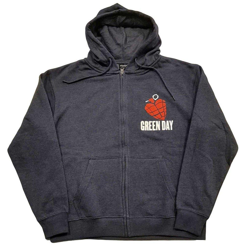 Image of American Idiot Hoodie Mit Durchgehendem Reißverschluss Damen Marine S