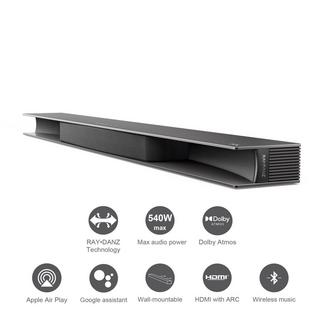 TCL  TCL 9 Series Soundbar TS9030 Dolby Atmos 3.1 con subwoofer wireless per TV compatibile con Google Assistant & Apple Airplay (tecnologia RayDanz, Chromecast integrato, HDMI ARC, kit montaggio a parete incluso, telecomando, tre modalità di suoo) 