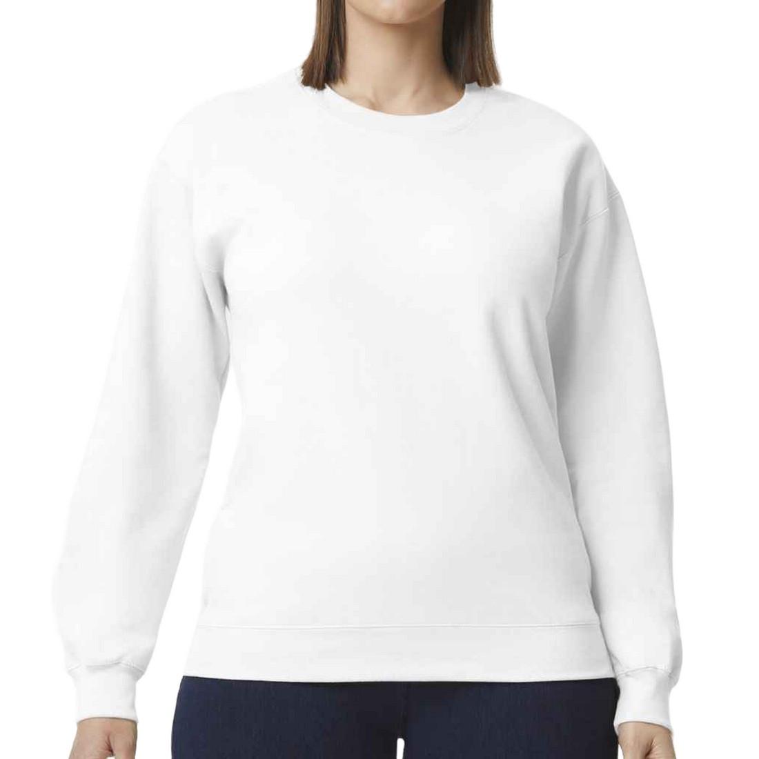 Image of Softstyle Sweatshirt Mittelschwer Damen Weiss S