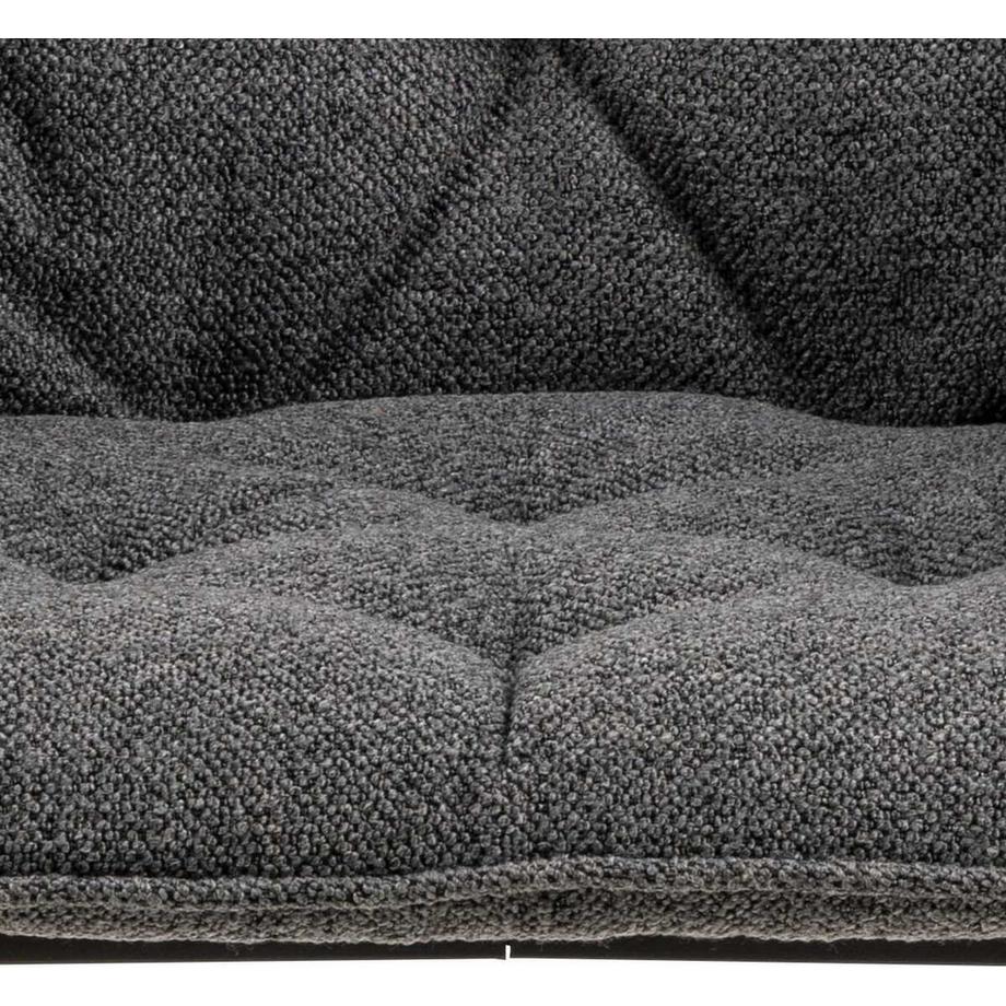 mutoni Sedia da pranzo con braccioli Shields grigio nero (1 pezzo)  