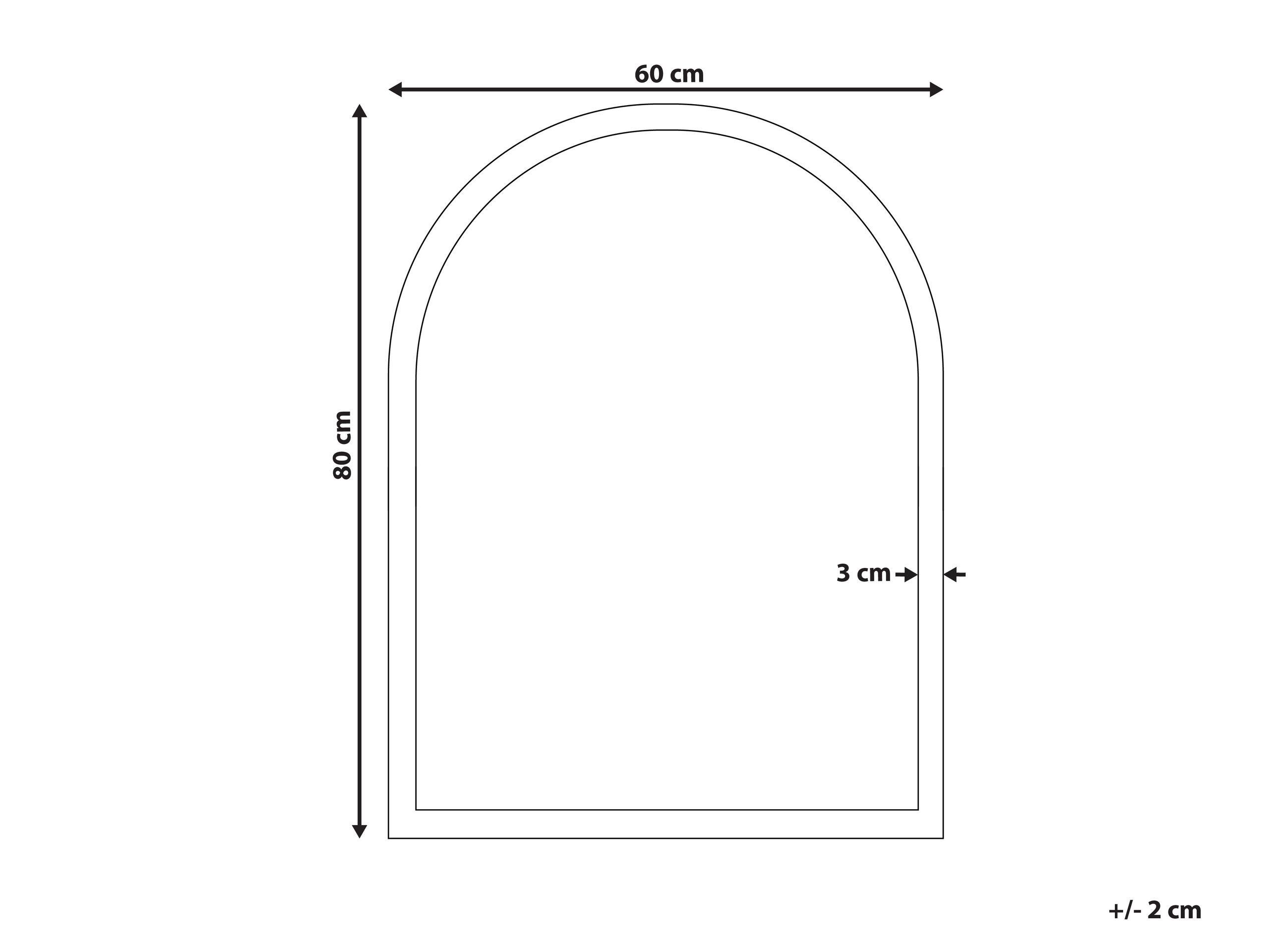 Beliani Miroir en Aluminium Traditionnel RAMGANGA  