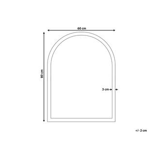 Beliani Miroir en Aluminium Traditionnel RAMGANGA  