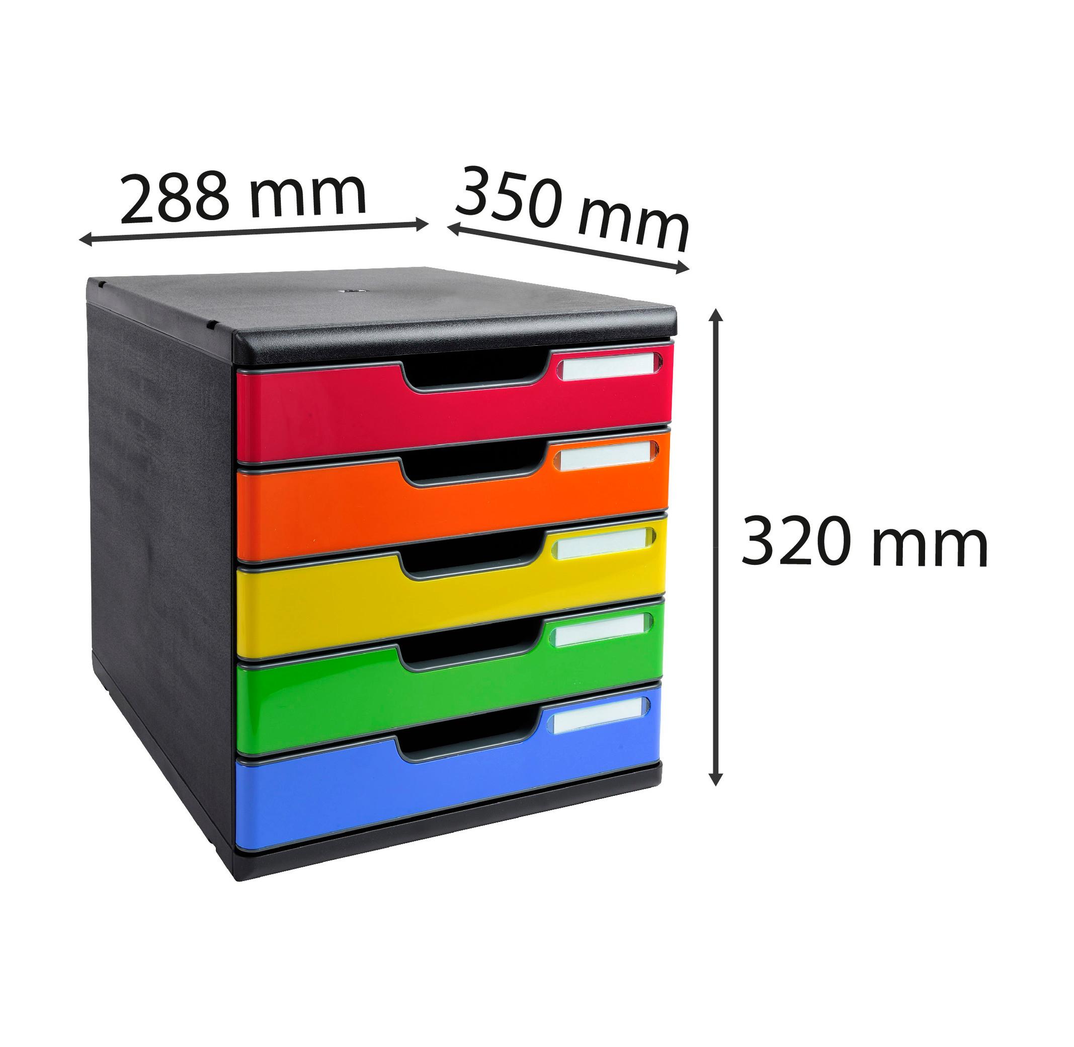 Exacompta Cassettiera Modulo Iderama 5 cassetti chiusi  