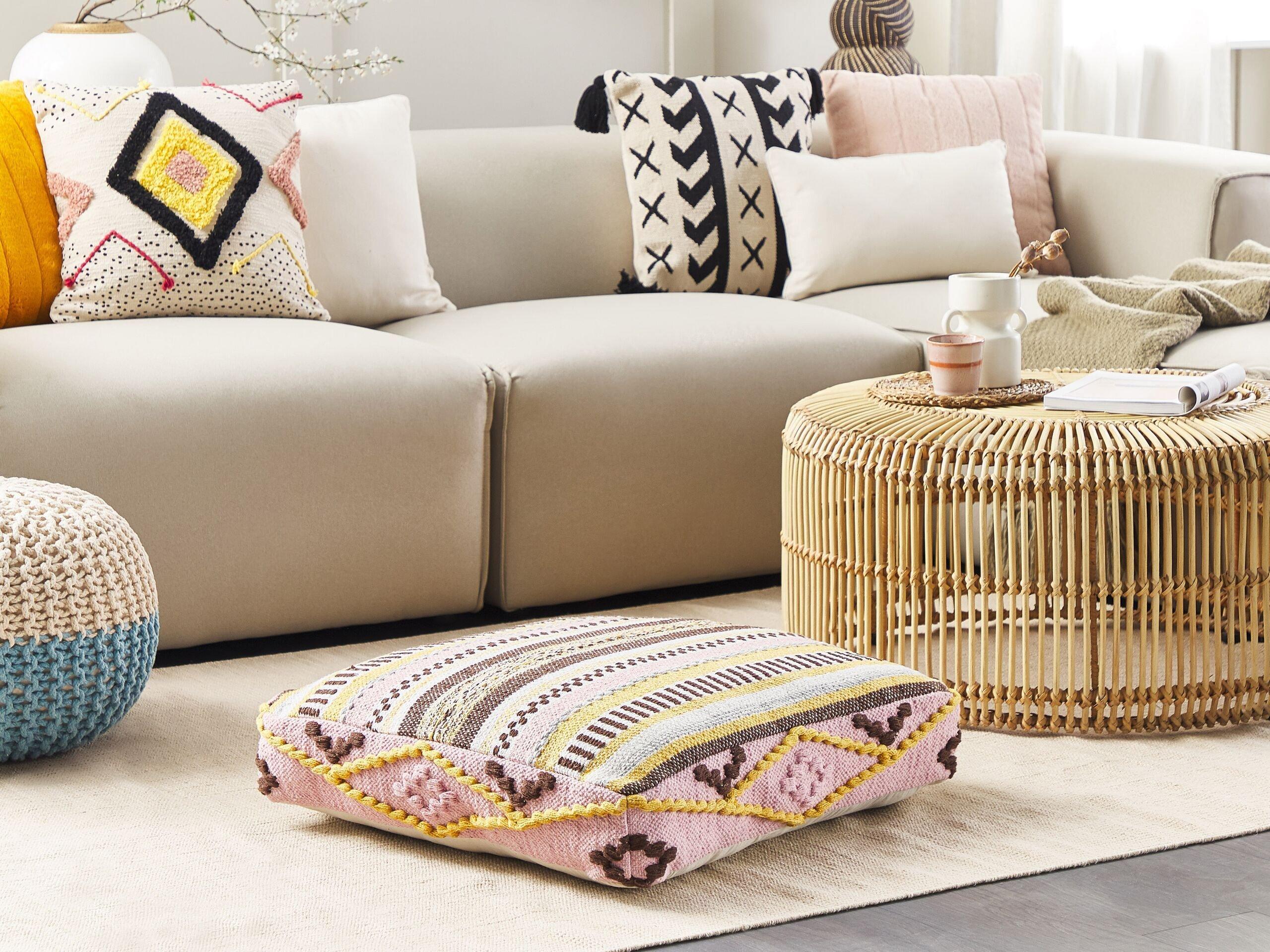 Beliani Pouf en Cotone Boho MAPLE  