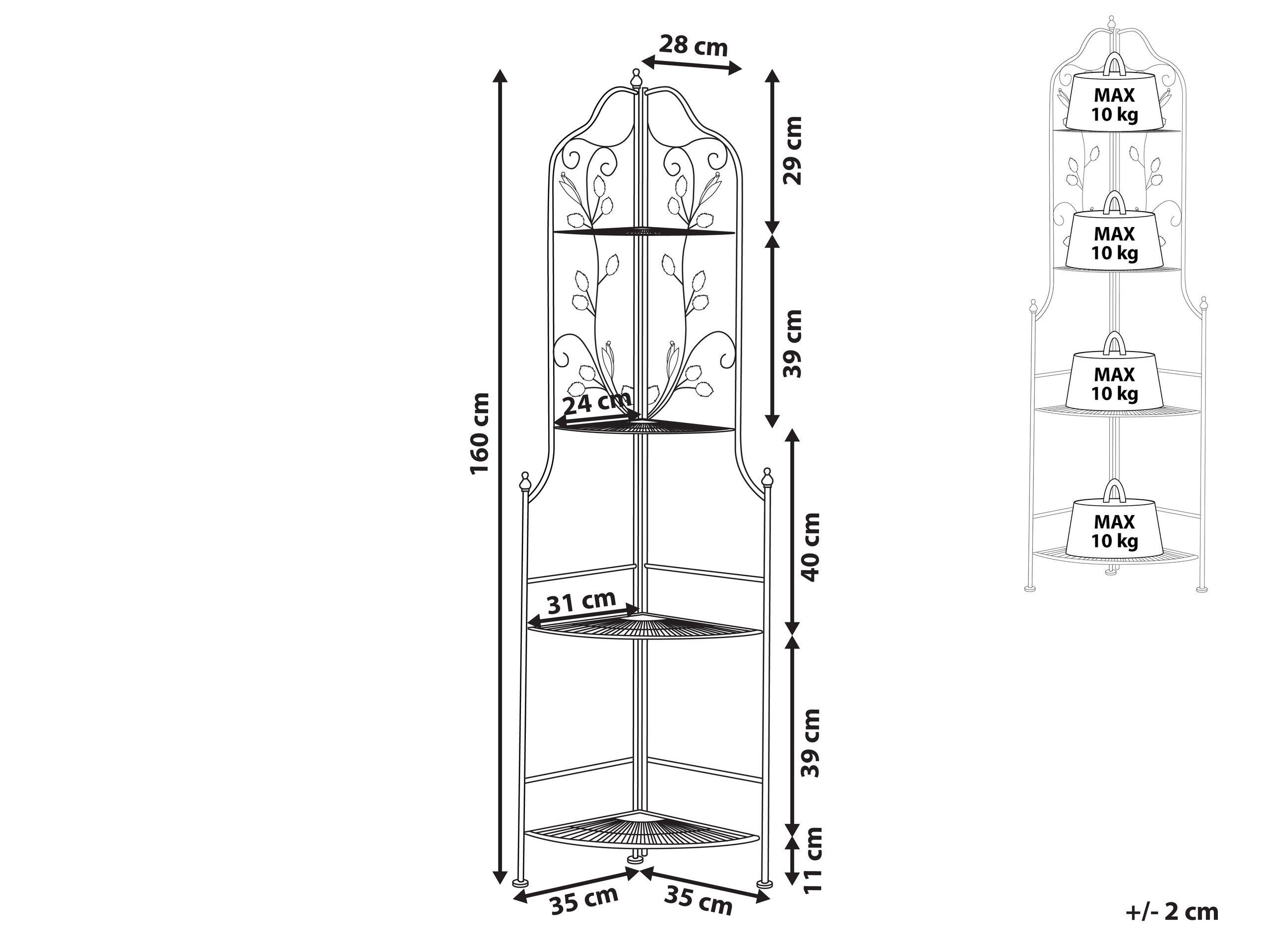 Beliani Meuble de rangement en Métal Traditionnel SIDERNO  