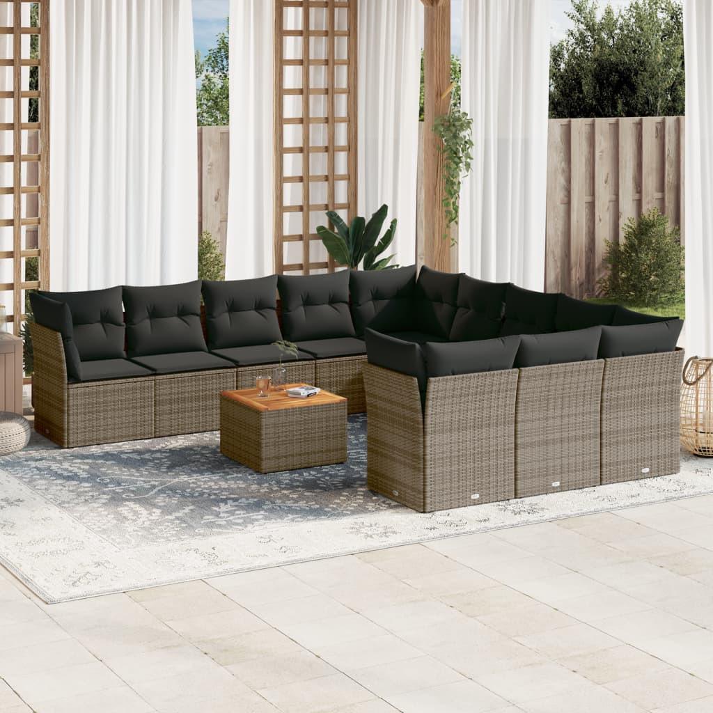 VidaXL set divano da giardino Polirattan  