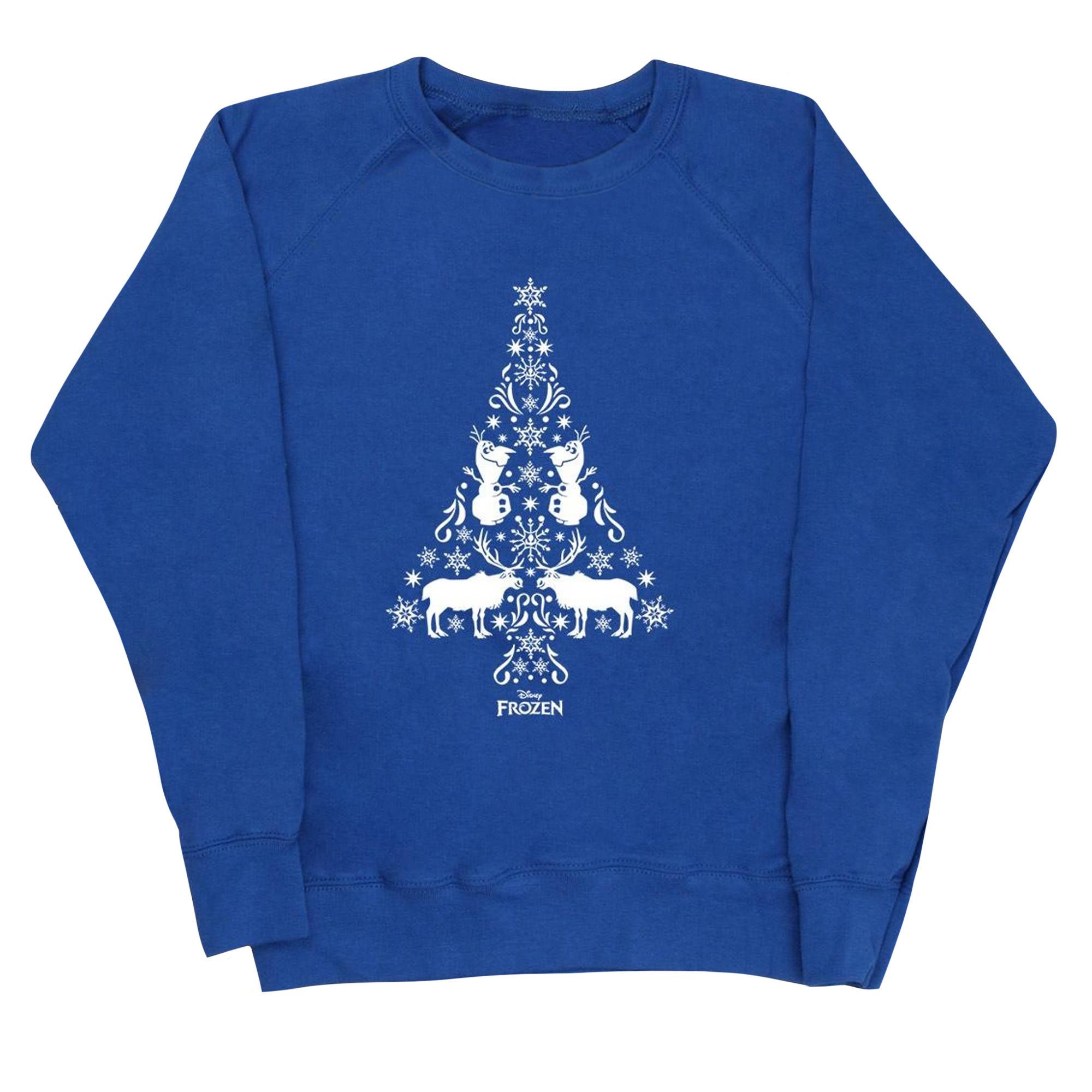 Image of Frozen Christmas Tree Sweatshirt Damen Königsblau L