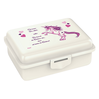 fizzy Fizzii Lunchbox mit Trennfach perlweiss, Einhorn  