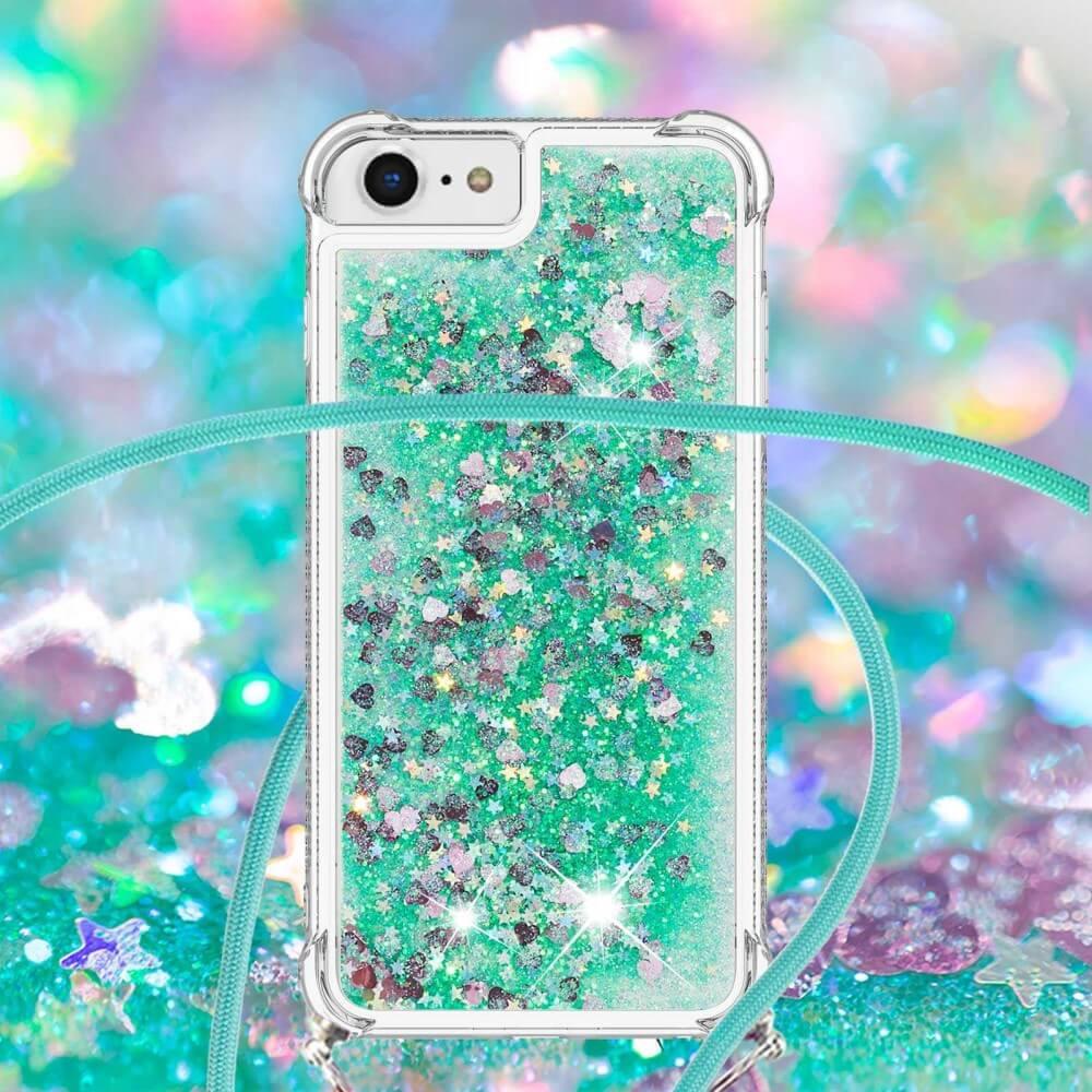 Cover-Discount  iPhone SE / 8 / 7 - Coque Paillettes Avec Bandoulière 