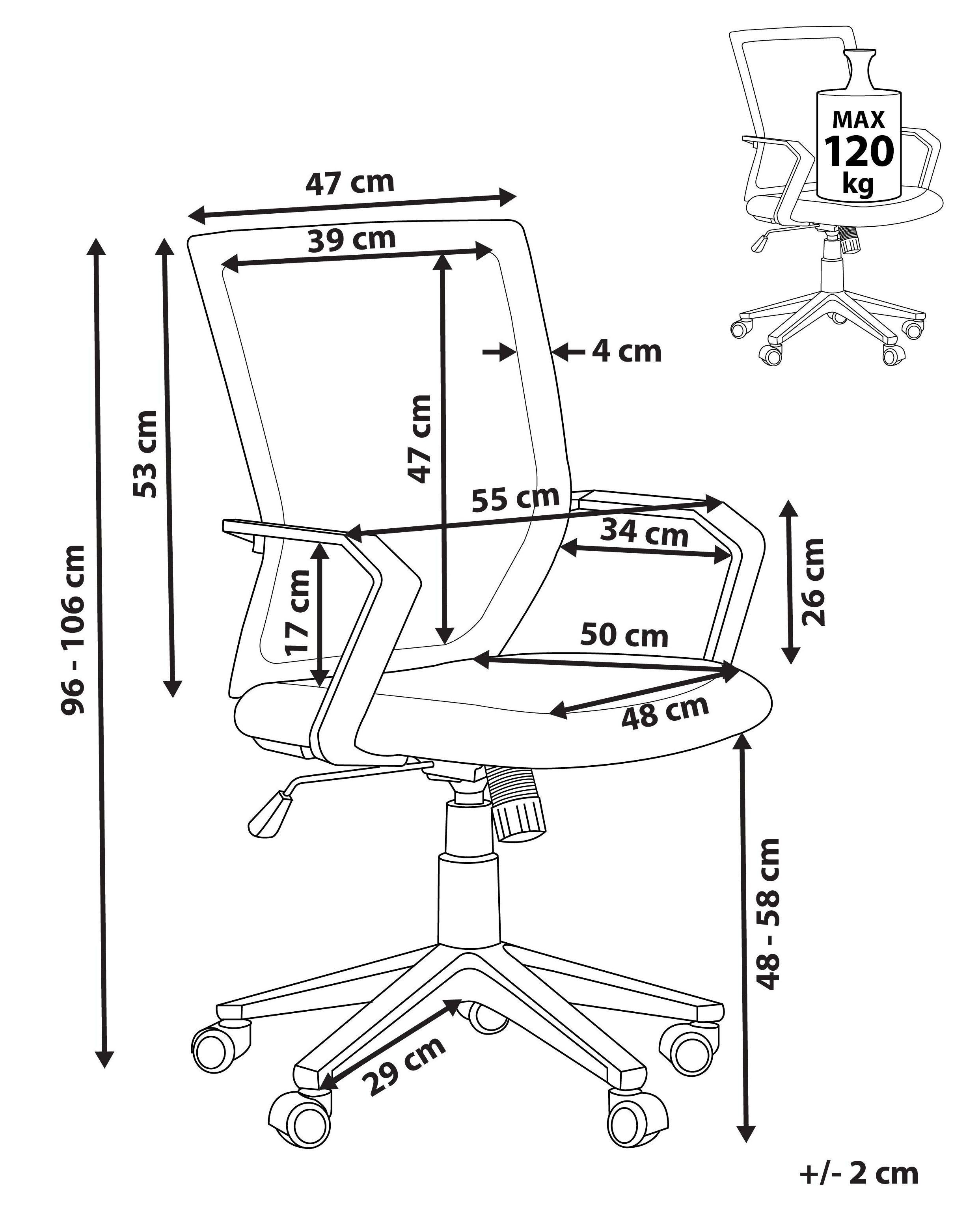 Beliani Chaise de bureau en Tissu maillé Moderne RELIEF  