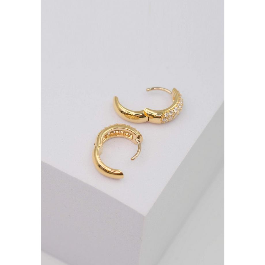 MUAU Schmuck  Creolen Gelbgold 750 Brillanten 0.48ct. Scharnier 12mm 